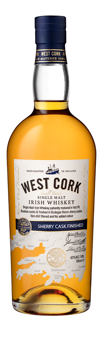 West Cork Sherry Cask Finished Irish Single Malt Whisky 43% abv 70cl