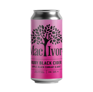 Macivors Ruby Black Cider 3.4% abv 440ml Can