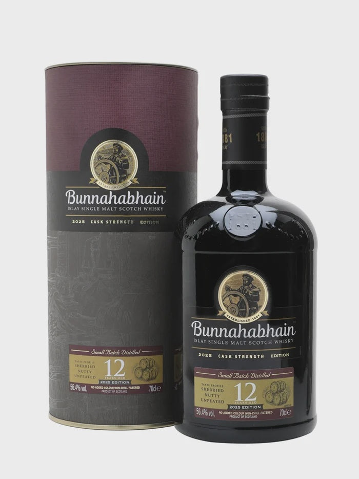 Bunnahabhain 12 Year Old Cask Strength 56.4% abv 70cl 2025 Release
