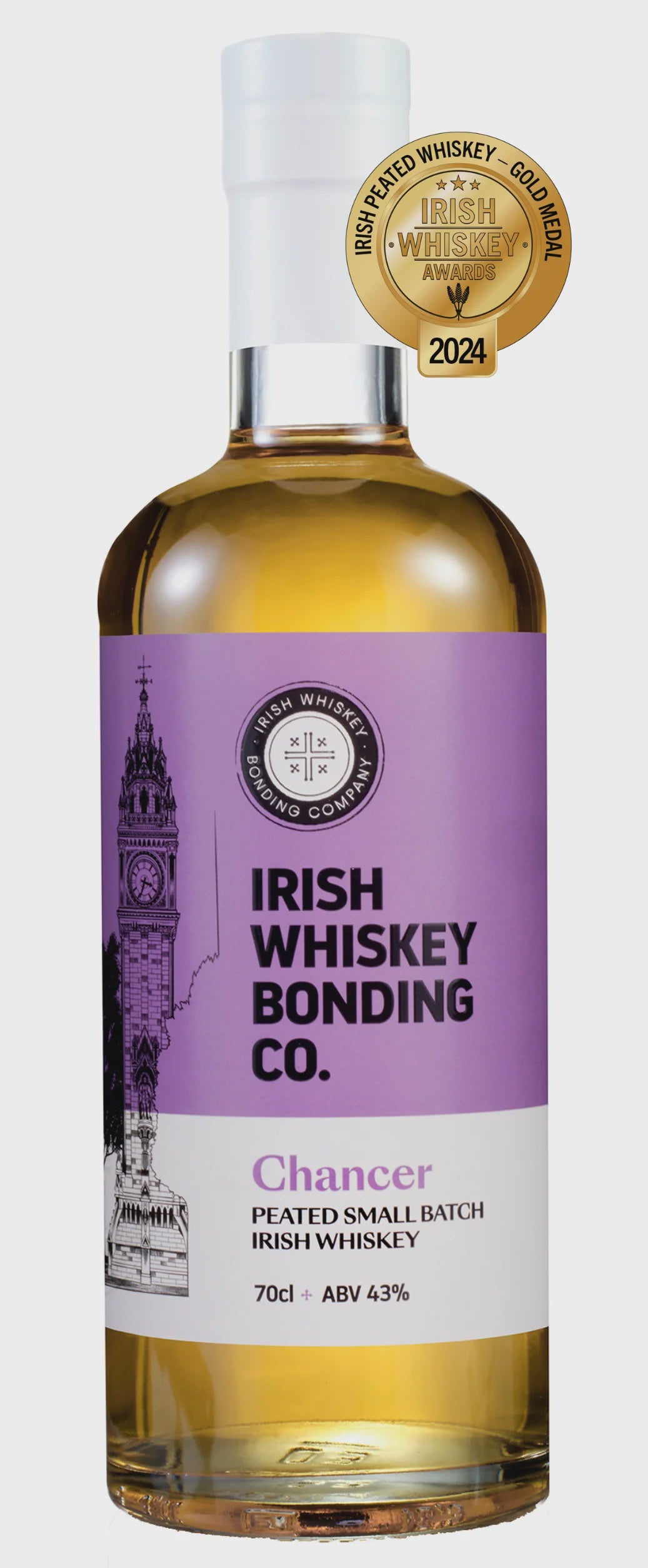 Irish Whiskey Bonding Co. Chancer Peated Small Batch Irish Whiskey 43%abv 70cl