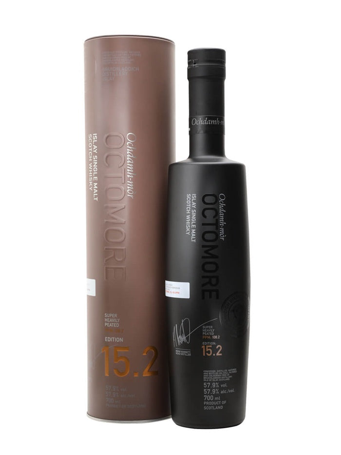 Octomore Edition 15.2 5 Year Old Scottish Barley Cognac and Wine Casks Islay Single Malt Scotch Whisky 57.9% abv 75cl