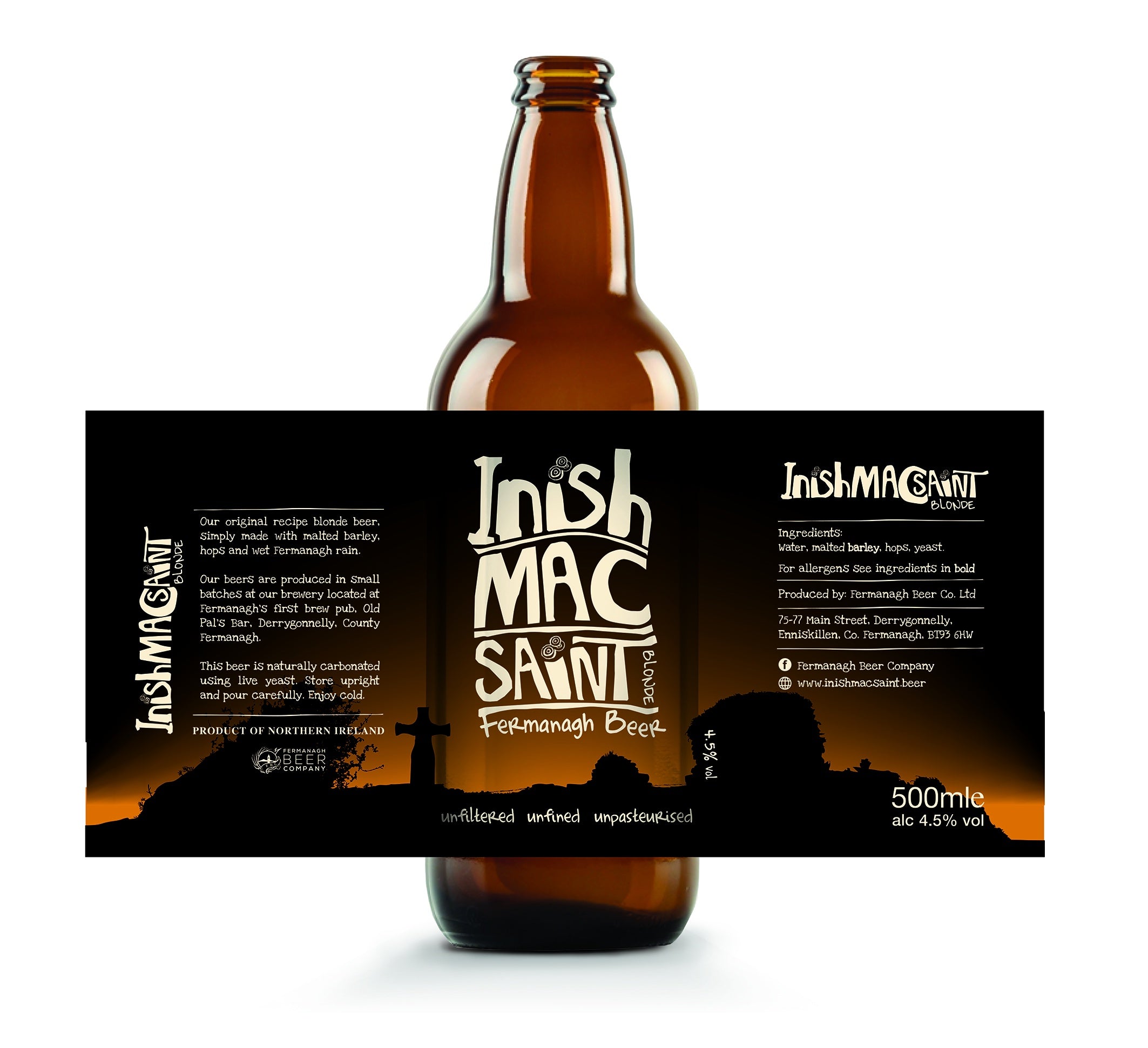 Inishmacsaint Blonde 4.5% abv 500ml Blt