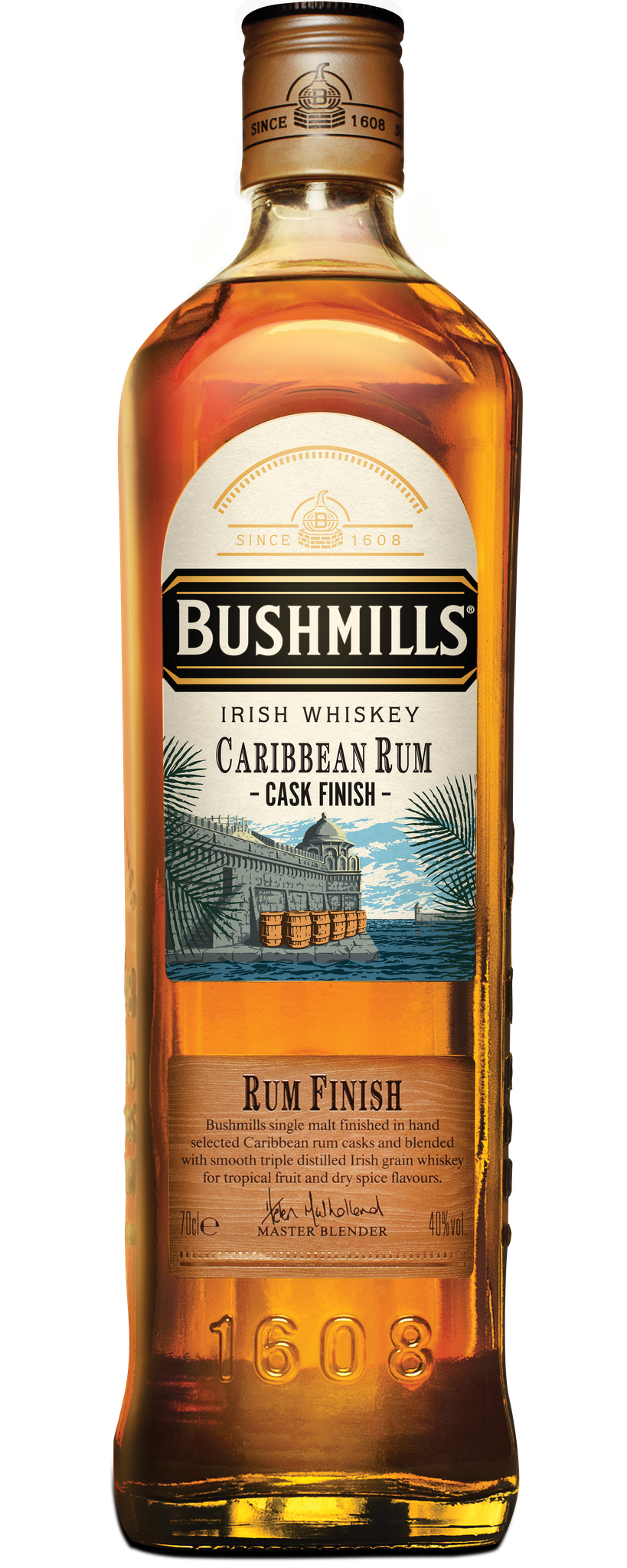 Bushmills Caribbean Rum Cask Finish Irish Whiskey 40% abv 70cl