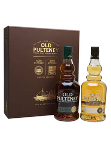 Old Pulteney 21 Year Old + 1989 Twin Pack Highland Single Malt Scotch Whisky Distillery Bottling 46% abv 2 x70cl