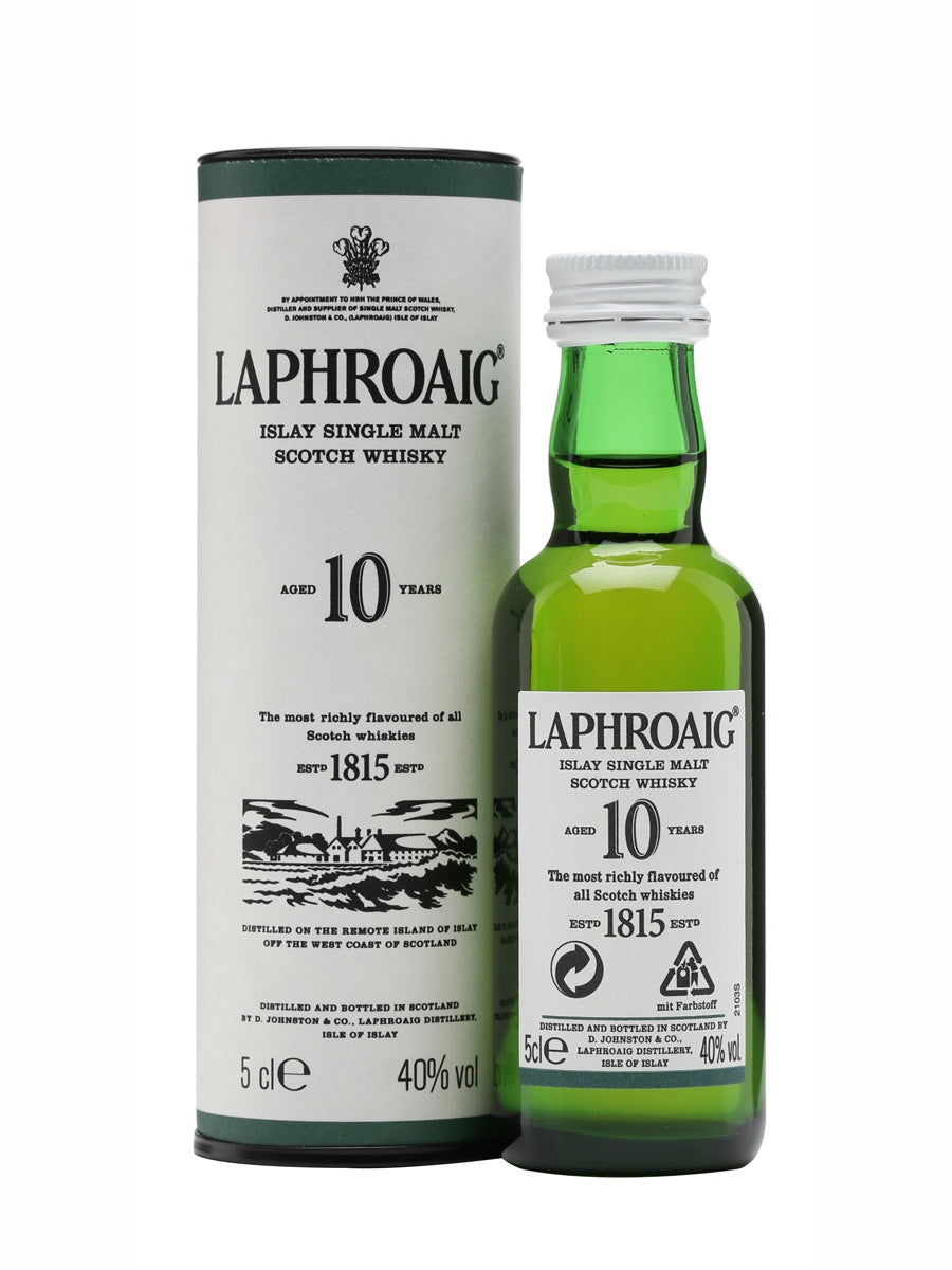 Laphroaig Islay Single Malt 10Yr Old Miniature 40% abv 5cl