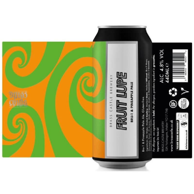 Brass castle Fruit Lupe Bru-1 4.8% abv 440ml Can