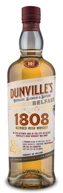 Dunvilles 1808 Blended Irish Whiskey 40% abv 70cl