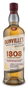 Dunvilles 1808 Blended Irish Whiskey 40% abv 70cl