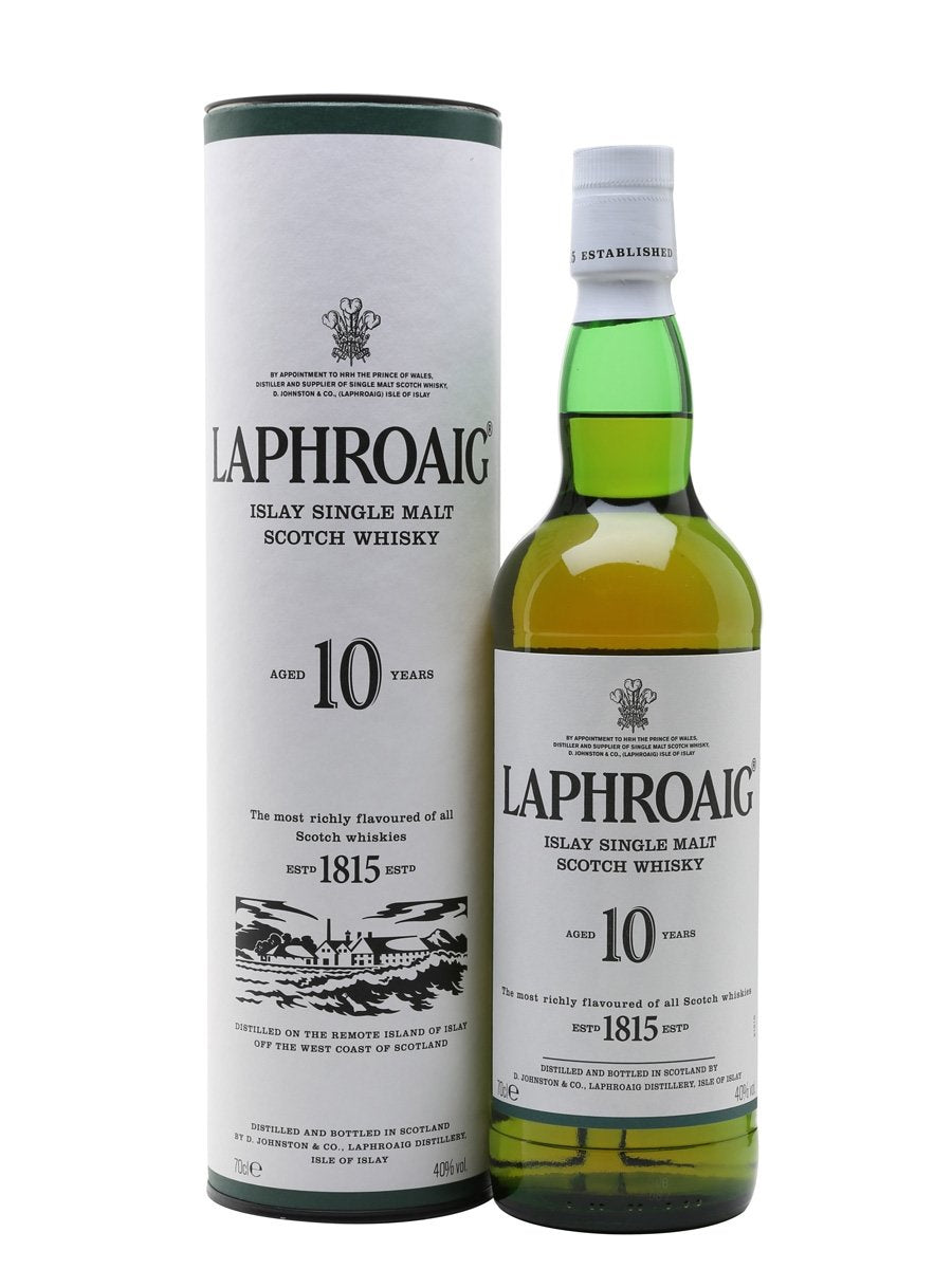 Laphroaig 10 Year Old Islay Single Malt Whisky 40% abv 70cl