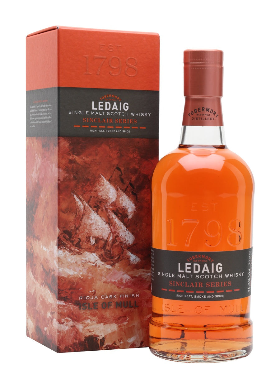 Ledaig Rioja Cask Finish Sinclair Series Island Single Malt Whisky 46.3% abv 70cl