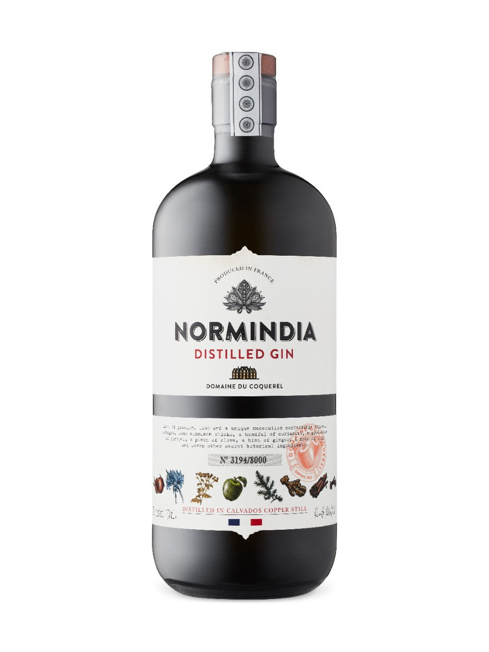Normindia Gin 41.4% abv 70cl-Gift Boxed