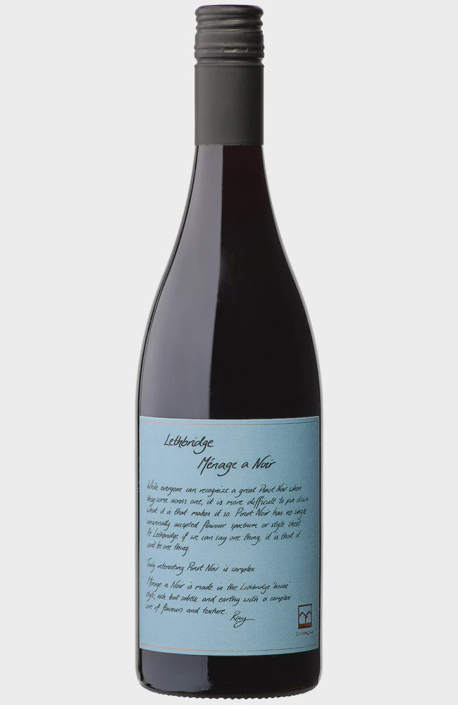 Lethbridge Menage a Noir Pinot Noir 13% abv 75cl