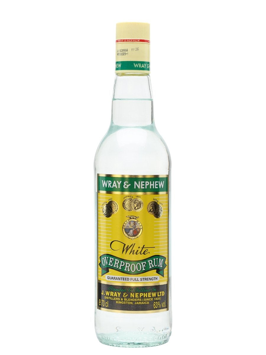 Wray & Nephew Overproof Jamaican White Rum 63% abv 70cl