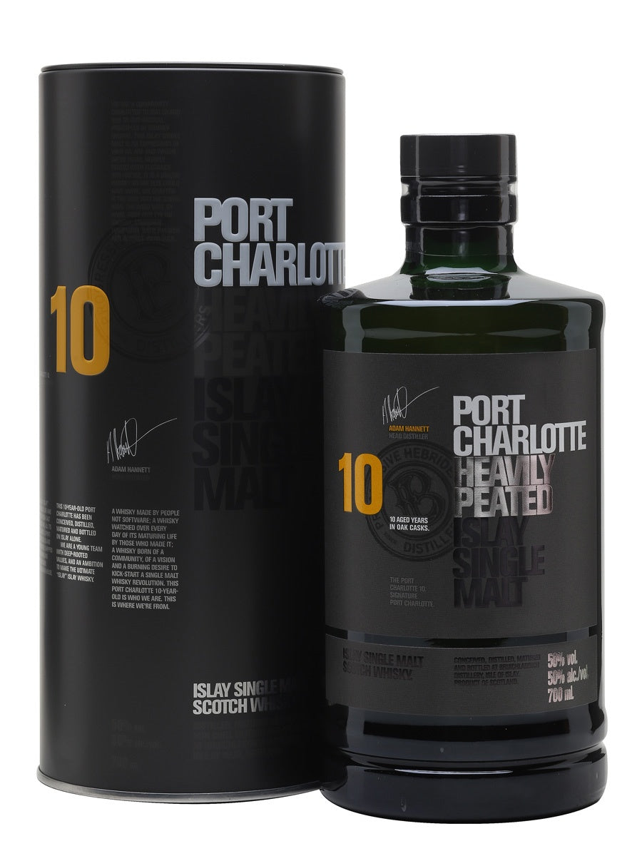 Port Charlotte 10 Year Old Islay Single Malt Whisky 50% abv 70cl