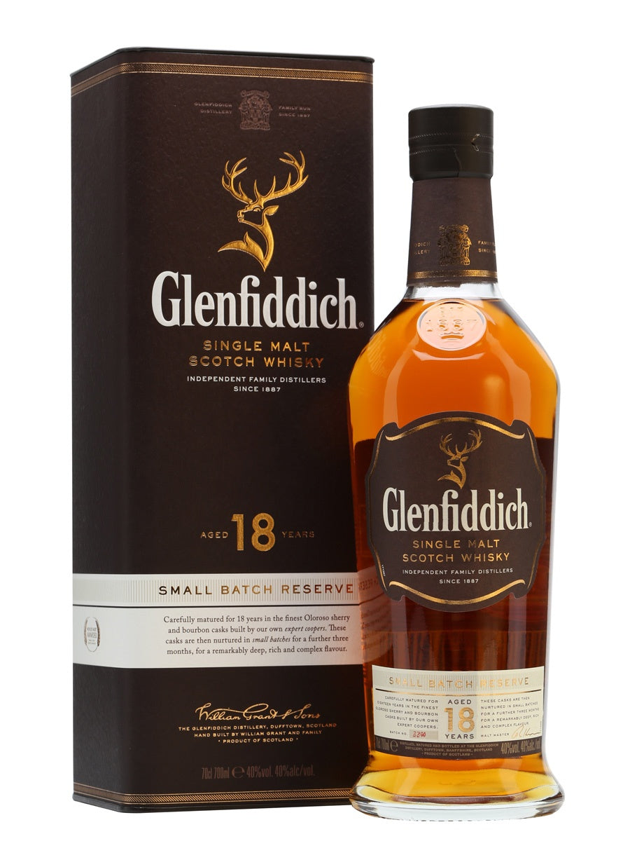 Glenfiddich 18 year Old Speyside Single Malt 40% abv 70cl