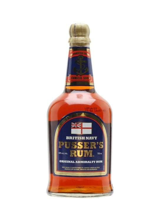 Pusser's Blue Label British Navy Rum 40% abv 70cl