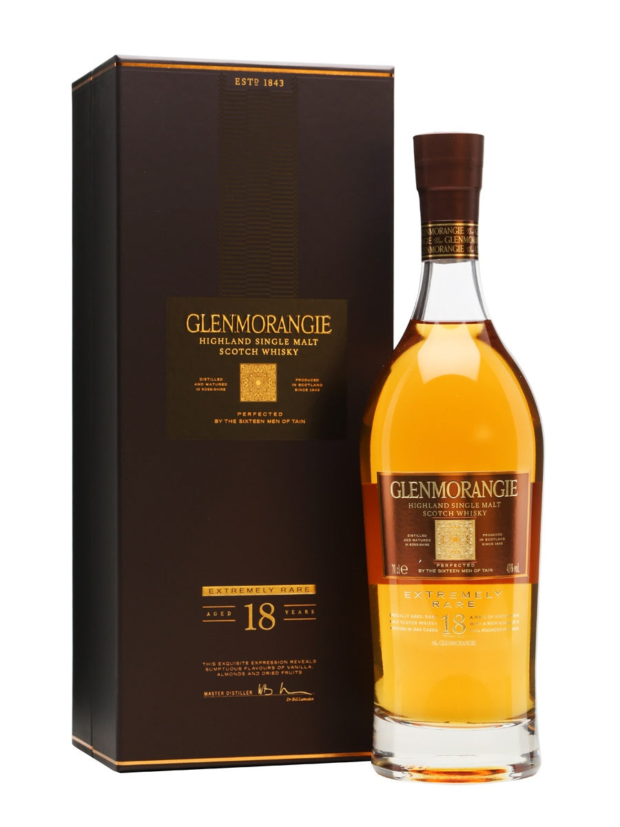Glenmorangie 18 Year old Highland Single Malt Scotch Whisky 43% abv 70cl
