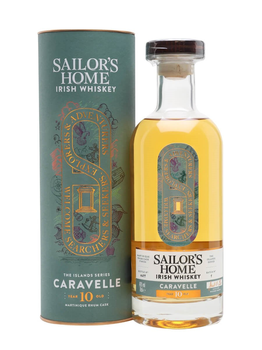 Sailor's Home Caravelle 10 Year Old Rum Cask Finish Blended Irish Whiskey 46% abv 70cl