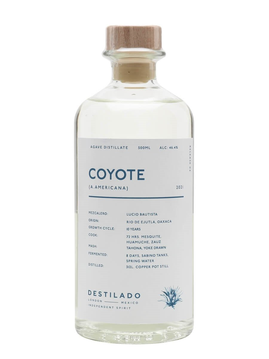 El Destilado Coyote Mezcal 46.4% abv 50cl