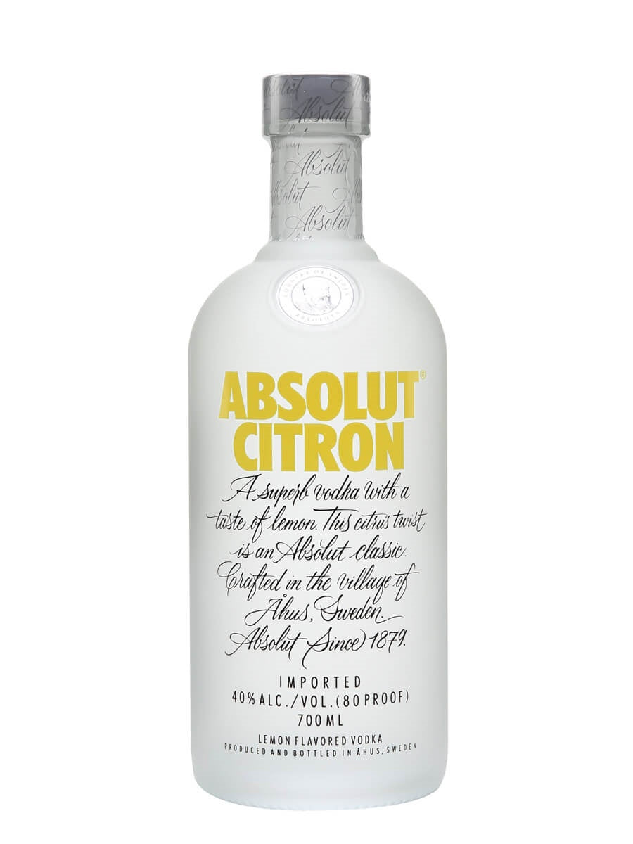 Absolut Citron Vodka 40% abv 70cl